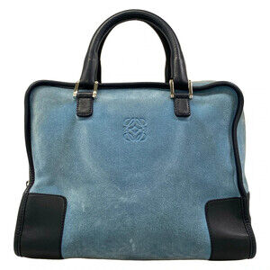 Loewe Amazona Blue Black Suede Leather #347054L59B